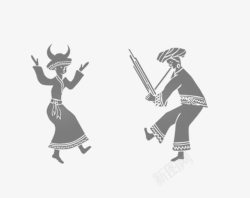 少数民族跳舞跳舞的苗族人物高清图片