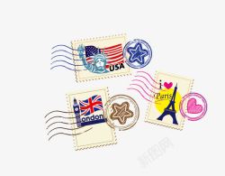 世界各地邮戳矢量设计世界各地邮戳高清图片