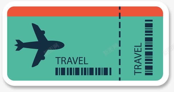 卡通飞机票登机牌png免抠素材_新图网 https://ixintu.com 卡通 旅游 时尚贴纸 登机牌 矢量图案 飞机票