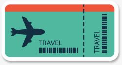 旅游贴纸卡通飞机票登机牌高清图片