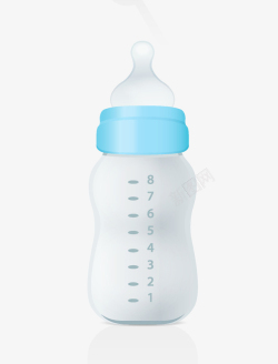 宝宝用品宝宝奶瓶手绘图案高清图片