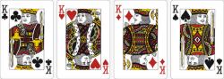 5扑克牌四种花形K精美扑克牌模版矢量图高清图片