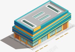 简约3D模型汽车清新体育馆3D地标建筑模型房矢高清图片