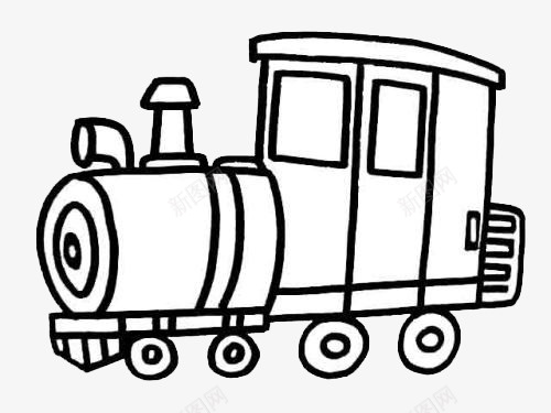手绘的铅笔画火车图标图标