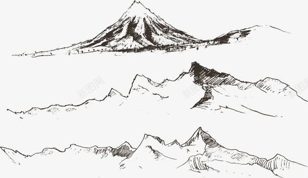 山峰风景速写矢量图ai免抠素材_新图网 https://ixintu.com 山峰 山峰风景速写 山版画 山脉 手绘高山 矢量图 简笔画山 线条山 自然风光