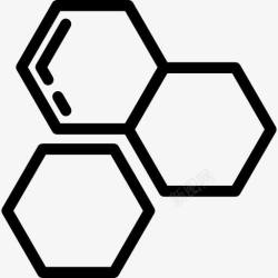 有机园艺和农业蜂窝图标高清图片