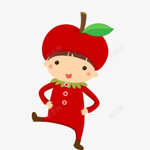 卡通人png免抠素材_新图网 https://ixintu.com 卡通 可爱 水果 苹果