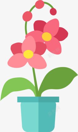 植物净化卡通花盆盆栽装饰图案高清图片