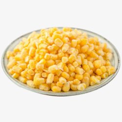 一盘玉米粒素材