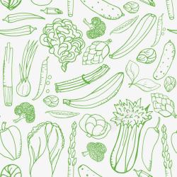 绿色大豆手绘蔬菜高清图片