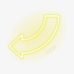 粉色箭头灯黄色LED灯效果箭头图标高清图片