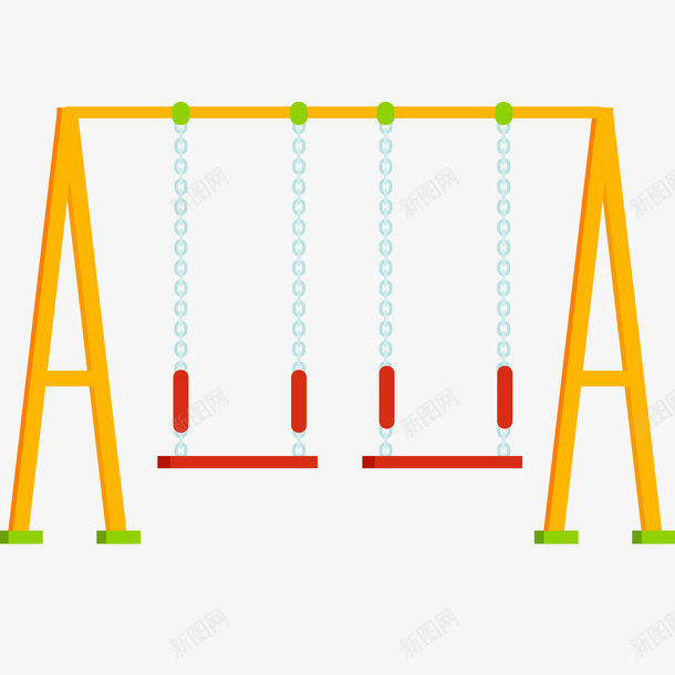 彩色秋千矢量图ai免抠素材_新图网 https://ixintu.com 儿童公园 卡通秋千 彩色秋千免抠PNG 游乐园 秋千 设施 矢量图