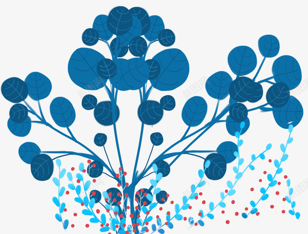 小清新装饰植物png免抠素材_新图网 https://ixintu.com 小清新 手绘插画 春天 树枝 植物 装饰图案