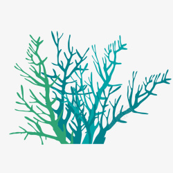 海藻手绘海草装饰案矢量图高清图片
