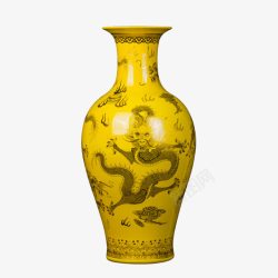金色龙纹大气花瓶素材