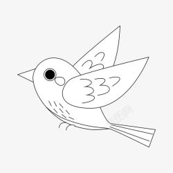 鸟型花纹空中的小鸟简笔画高清图片