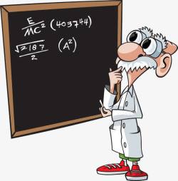 数学课卡通思考问题的数学老师高清图片