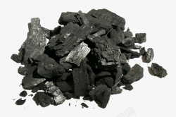 黑色的碳木小碎块木炭黑黑碳高清图片