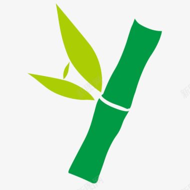 竹笋绿色简约环保园林logo图标图标