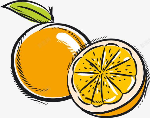 卡通简单风格橙子png免抠素材_新图网 https://ixintu.com 卡通 柚 柚子 柚子卡通 橙子 水果 蔬果 香甜