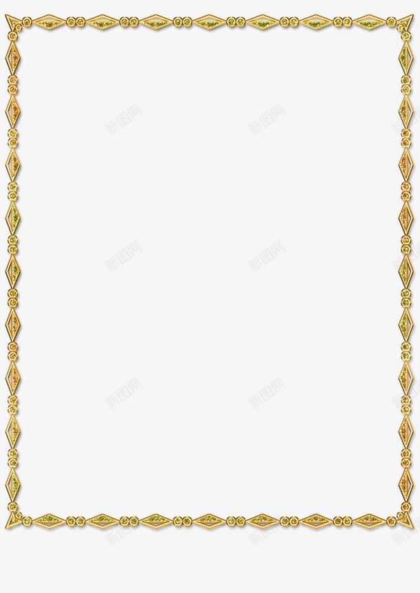 边框png免抠素材_新图网 https://ixintu.com 古典花纹 欧美 花纹 装饰 边框 金色边框