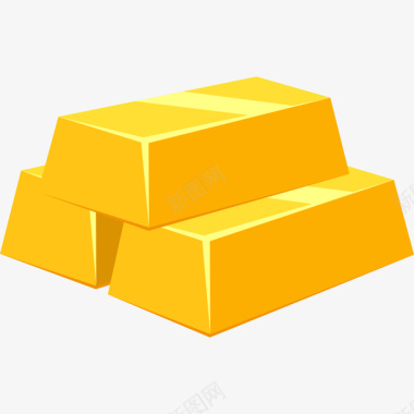 金色立体金条元素图标图标