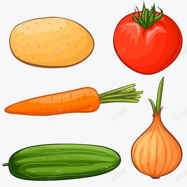 卡通蔬菜png免抠素材_新图网 https://ixintu.com 卡通 土豆 抽象蔬菜 胡萝卜 蔬菜 蔬菜Q版 西红柿 黄瓜