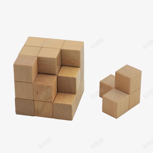 正方形积木块png免抠素材_新图网 https://ixintu.com 九方格 原木积木 木头 正方形 玩具 积木
