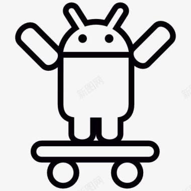 Android在滑板与双臂图标图标