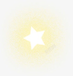 五角星发光散发着黄色光效的星星高清图片