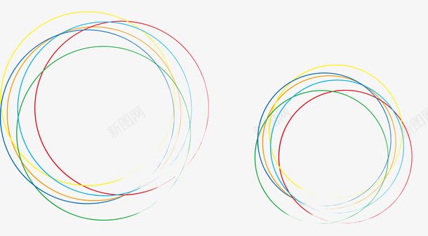 炫彩圆圈png免抠素材_新图网 https://ixintu.com 几何 圆圈 彩色小圈 炫彩圆圈