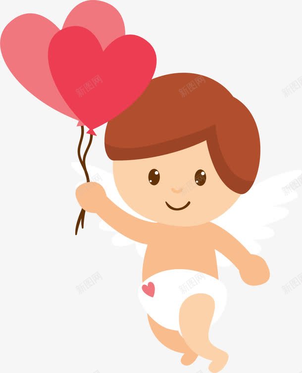 情人节拿着气球的娃娃png免抠素材_新图网 https://ixintu.com 情人节 拿着气球的娃娃 爱心气球 爱情 笑脸 红色爱心