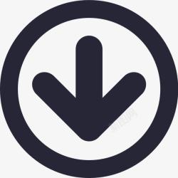 YQ顺序排列YQ下箭头1图标高清图片