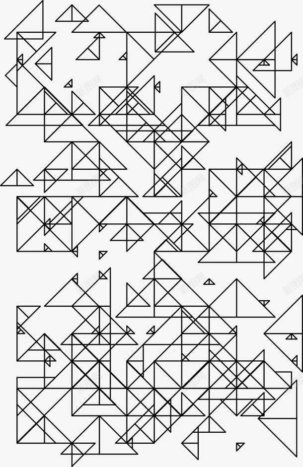 科技三角形png免抠素材_新图网 https://ixintu.com 三角形 画册封面装饰图案 科技画册设计素材