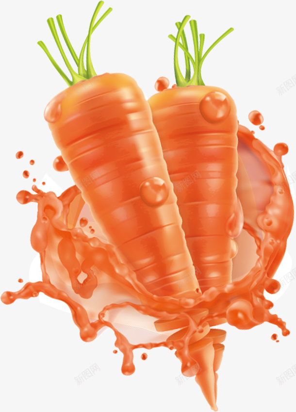 胡萝卜汁和胡萝卜png免抠素材_新图网 https://ixintu.com 卡通 手绘图 棕色胡萝卜 胡萝卜 胡萝卜汁 蔬菜 蔬菜汁