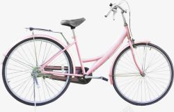 粉色春天自行车单车素材