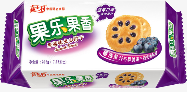果乐果香蓝莓饼png免抠素材_新图网 https://ixintu.com 果乐果香 紫色 蓝莓味 饼干