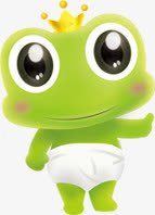 可爱绿色青蛙王子造型素材