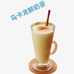奶茶店宣传单马卡龙素材