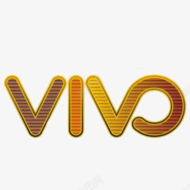 vivo金色创意logo图标图标