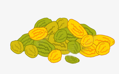 手绘葡萄干png免抠素材_新图网 https://ixintu.com 卡通 卡通提子 手绘 水果 简图 绿色的 葡萄 葡萄干 黄色的