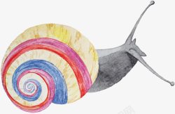 水彩蜗牛矢量图手绘蜗牛高清图片