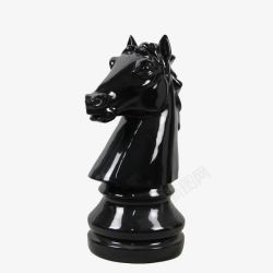黑色马头国际象棋马头高清图片