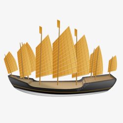 木帆船古代帆船高清图片