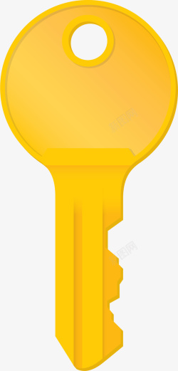 金色的钥匙圆形金色钥匙高清图片