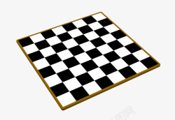 拿象棋手绘黑白几何棋盘高清图片