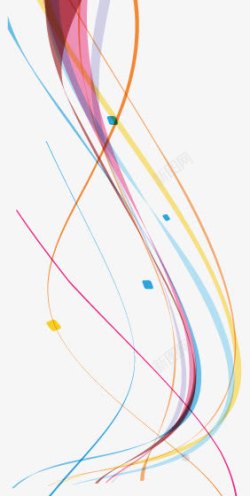 动感飘逸飘逸动感彩色线条元素矢量图高清图片