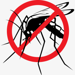 病毒背景图片素材下载卡通简约圆形禁止蚊子传染疾病宣图标高清图片