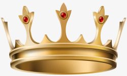 权力象征手绘金色皇冠高清图片