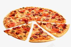 切片披萨西红柿蔓越莓披萨高清图片